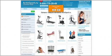 ActivSport.ru - интернет магазин спортивных тренажеров